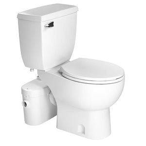 Toilette Saniaccess2 de SFA Saniflo à jupe avec cuvette ronde et réservoir isolé, blanc