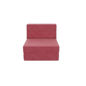 Novogratz The Flower 5-in-1 Pink Velvet Modular Chair and Lounger Bed