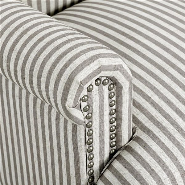 DHP Jaya Beige Striped Fabric Accent Chair