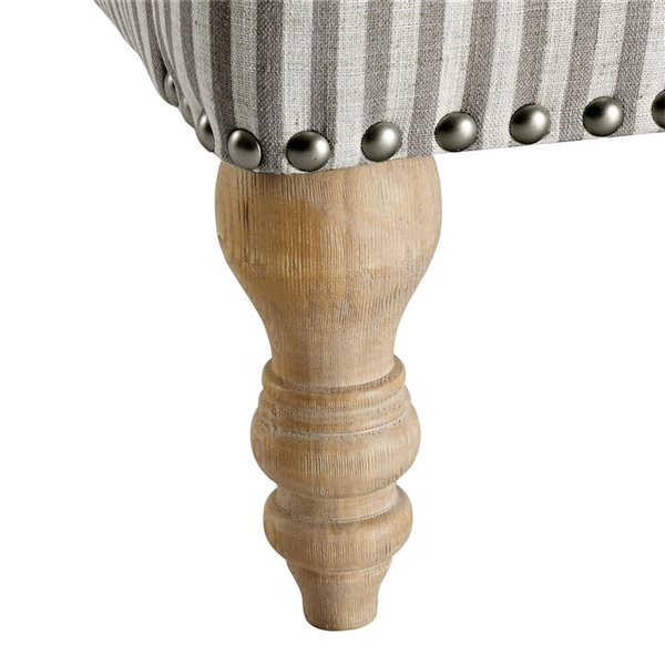 DHP Jaya Beige Striped Fabric Accent Chair