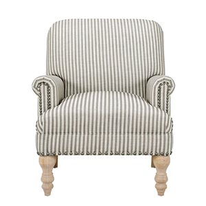 DHP Jaya Beige Striped Fabric Accent Chair