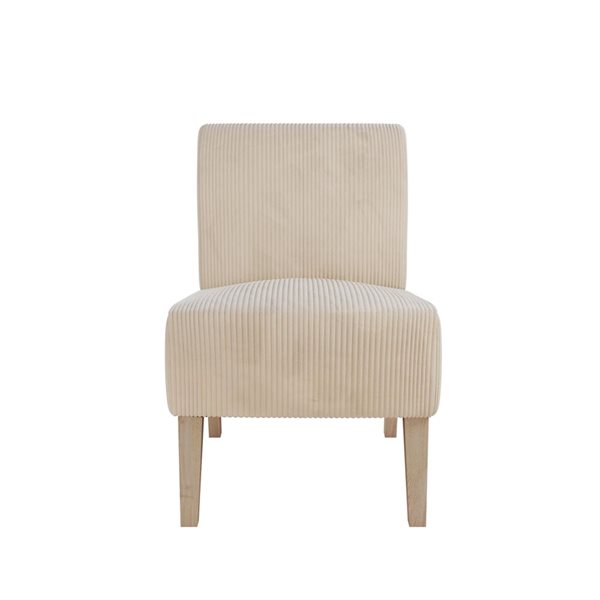 DHP Kendrin Ivory Corduroy Armless Accent Chair