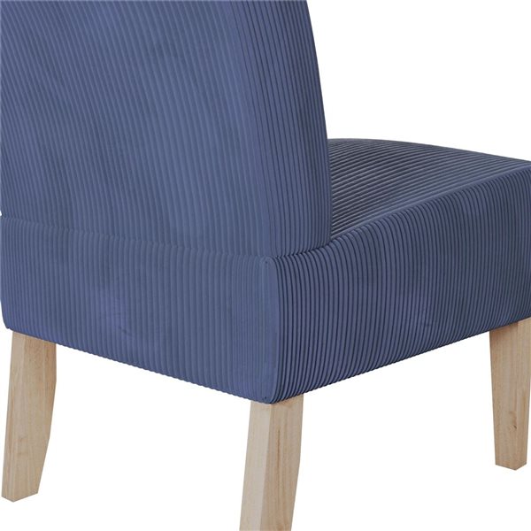 DHP Kendrin Navy Corduroy Armless Accent Chair