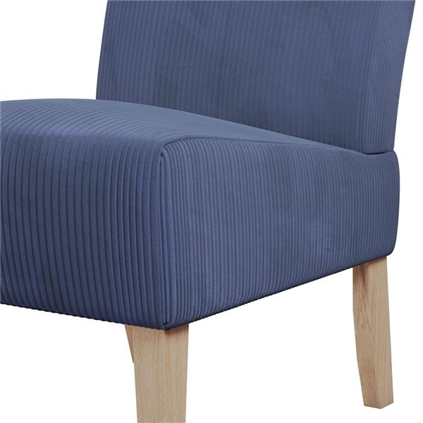 DHP Kendrin Navy Corduroy Armless Accent Chair