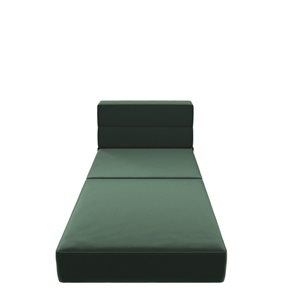 Fauteuil et lit modulaires 5-en-1 The Flower de Novogratz tissu velours vert