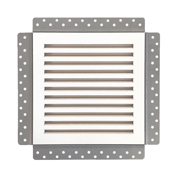Best Access Doors Invisagrille 10 x 10-in Ventilation Fan Grille with Removable Magnetic Cover - White