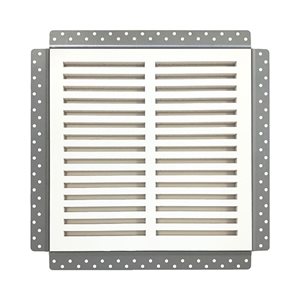 Best Access Doors Invisagrille 14 x 14-in Ventilation Fan Grille with Removable Magnetic Cover - White