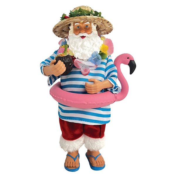 Santa's Workshop 10-in Polyester/Resin Swimming Santa Figurine