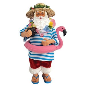 Santa's Workshop 10-in Polyester/Resin Swimming Santa Figurine