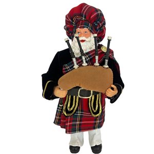 Santa's Workshop 12-in Polyester/Resin Scottish Santa Figurine