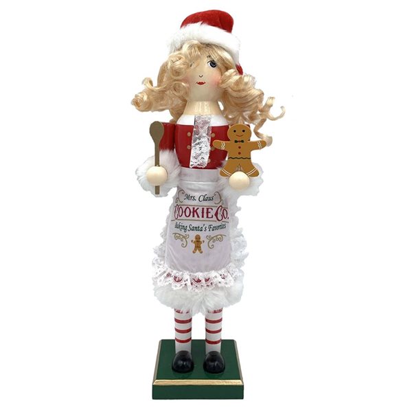 Santa’s Workshop 14-in Wooden Mrs. Claus Nutcracker Figurine