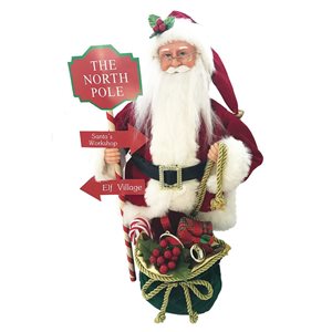 Santa’s Workshop 15-in Polyester/Resin North Pole Santa III Figurine