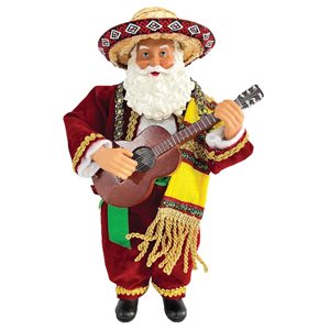 Santa’s Workshop 10-in Polyester/Resin Mexican Santa Figurine