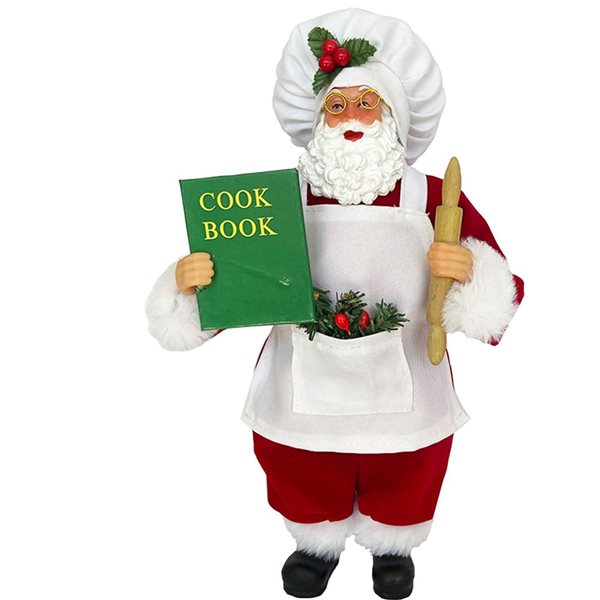 Santa’s Workshop 12-in Polyester/Resin Baker Claus Figurine