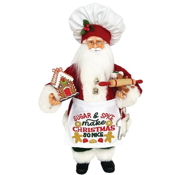 Santa’s Workshop 15-in Polyester/Resin Sugar and Spice Santa Figurine