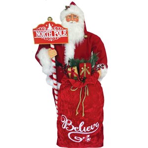 Santa’s Workshop 36-in Polyester/Resin Believe Claus Figurine