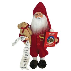 Santa’s Workshop 15-in Polyester/Resin Bedtime Claus Figurine