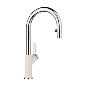 BLANCO Urbena Pull-Down Dual-Spray Kitchen Faucet - Chrome/Soft White