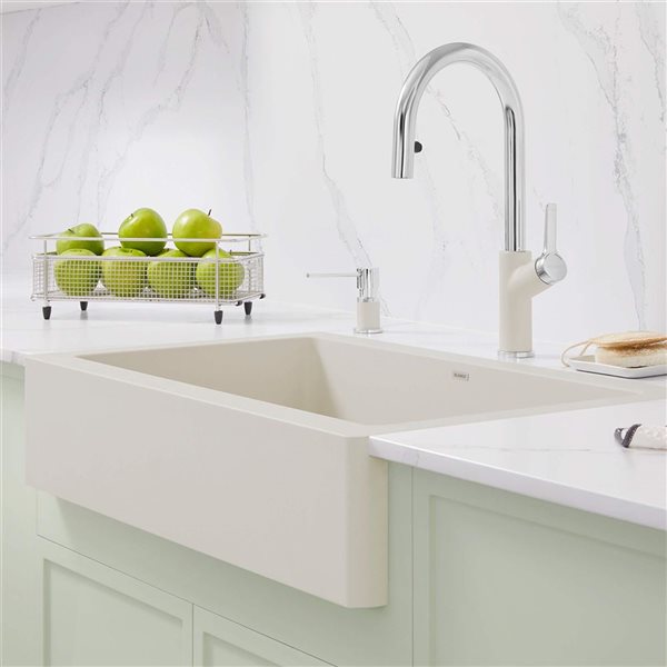 BLANCO Urbena Pull-Down Dual-Spray Kitchen Faucet - Chrome/Soft White