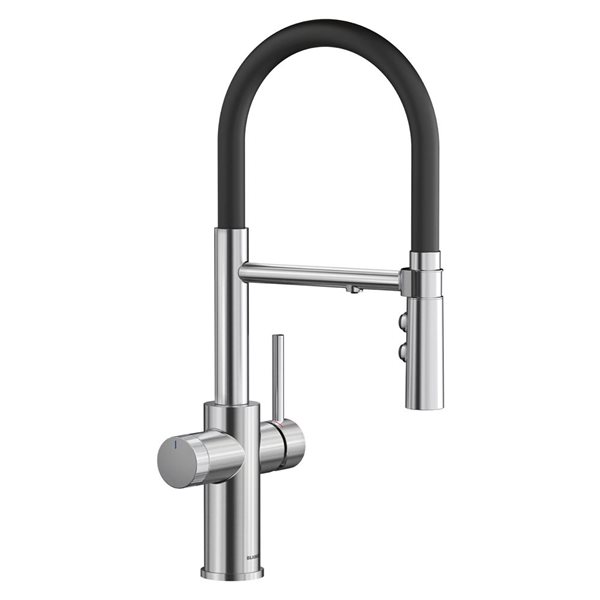 BLANCO Catris Flexo Filter-Ready Semi-Pro Pull-Down Dual-Spray Kitchen Faucet - PVD Steel