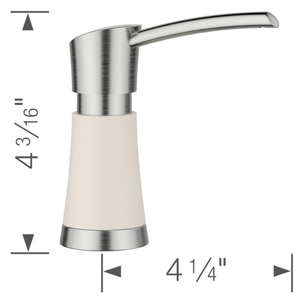 BLANCO Artona Soap Dispenser - PVD Steel/Soft White