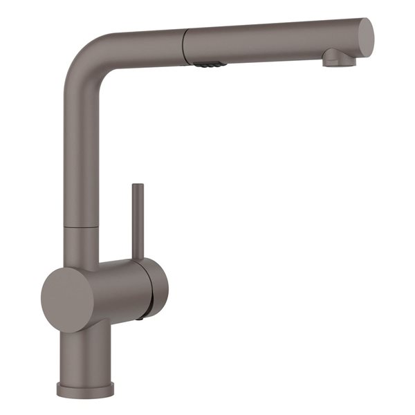 BLANCO Linus Low Arc Pull-Out Dual-Spray Kitchen Faucet - Volcano Grey