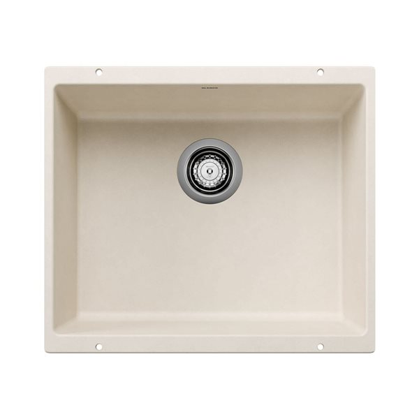 BLANCO Precis SILGRANIT 21-in Single Bowl Undermount Kitchen Sink - Soft White