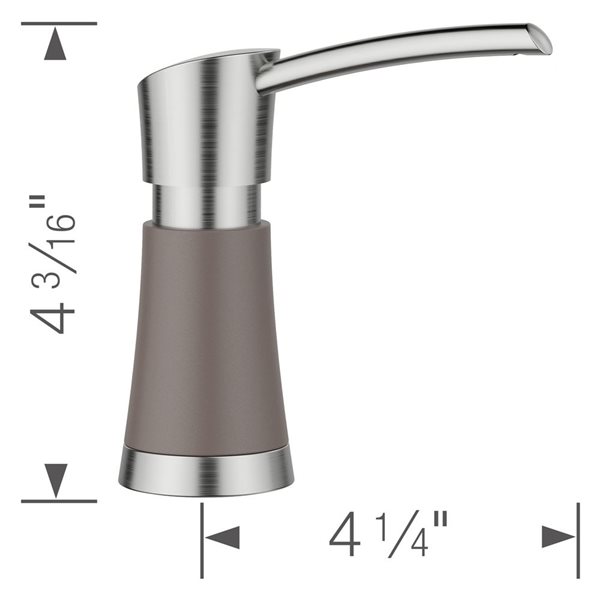 BLANCO Artona Soap Dispenser - PVD Steel/Volcano Grey