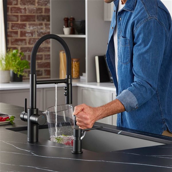 BLANCO Catris Flexo Filter-Ready Semi-Pro Pull-Down Dual-Spray Kitchen Faucet - Matte Black