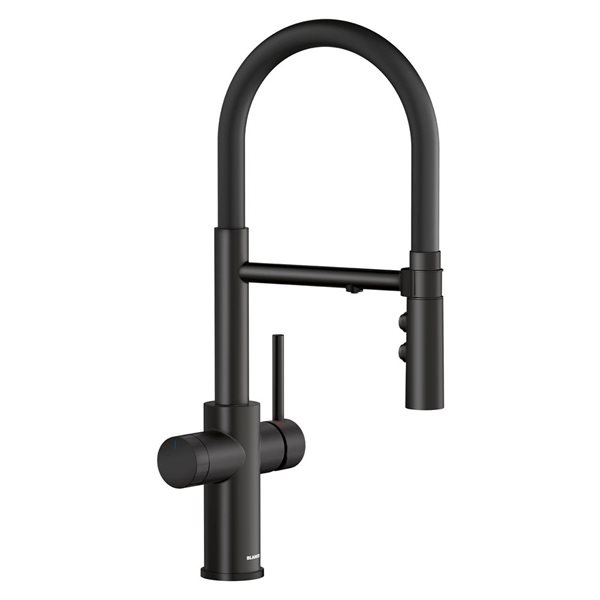 BLANCO Catris Flexo Filter-Ready Semi-Pro Pull-Down Dual-Spray Kitchen Faucet - Matte Black