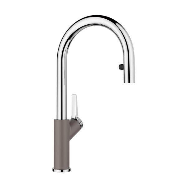 BLANCO Urbena Pull-Down Dual-Spray Kitchen Faucet - Chrome/Volcano Grey