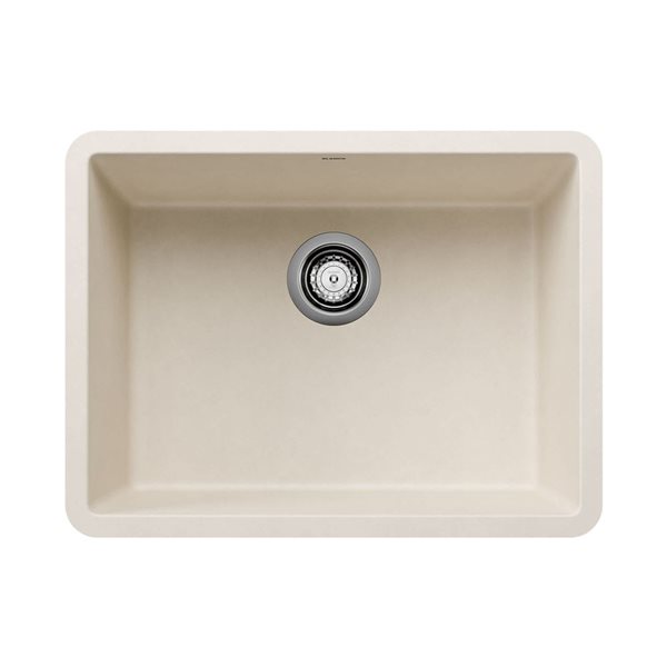 BLANCO Precis SILGRANIT 24-in Single Bowl Undermount Kitchen Sink - Soft White