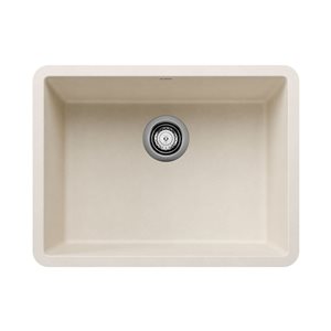 BLANCO Precis SILGRANIT 24-in Single Bowl Undermount Kitchen Sink - Soft White