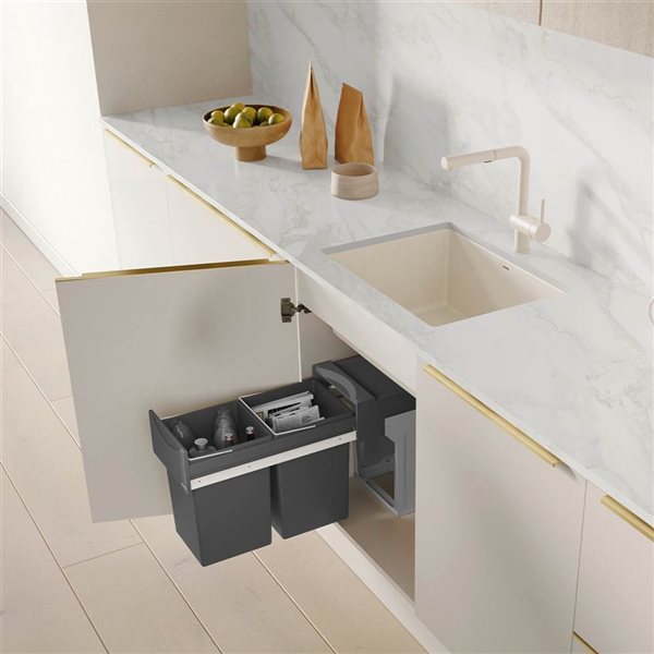 BLANCO Precis SILGRANIT 24-in Single Bowl Undermount Kitchen Sink - Soft White