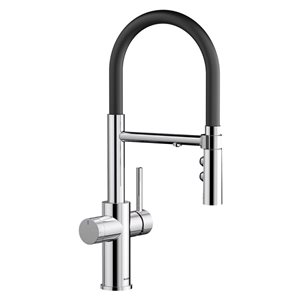 BLANCO Catris Flexo Filter-Ready Semi-Pro Pull-Down Dual-Spray Kitchen Faucet - Chrome