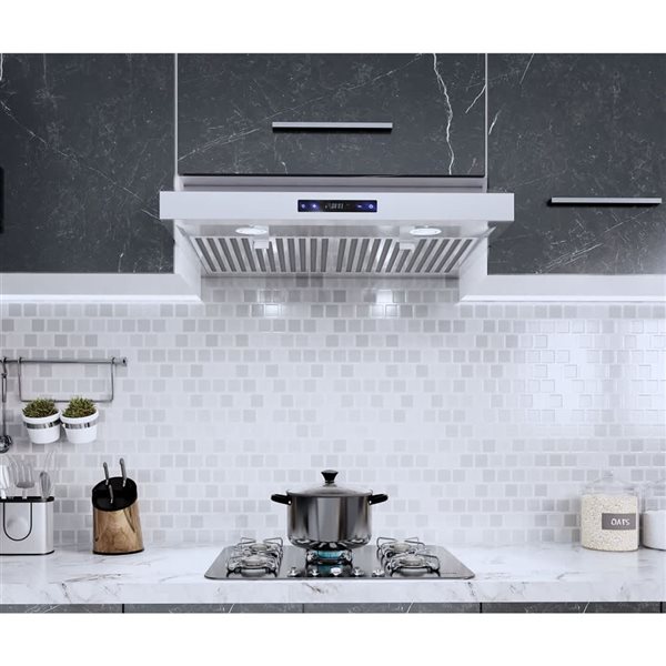 Blue Ocean 30-in 500 CFM Dual-Motor Stainless Steel Under Cabinet Kitchen Range Hood