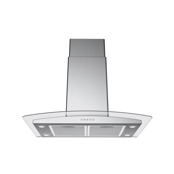 Blue Ocean 30-in 900 CFM Stainless Steel Convertible Island Mount Kitchen Range Hood - 65 dB