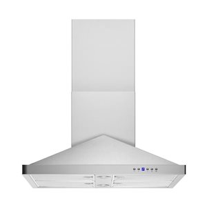 Hotte de cuisine pour îlot hybride Blue Ocean 30 po 760 pi³/min en acier inoxydable, 65 dB