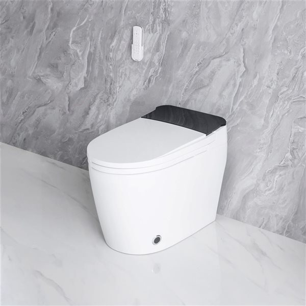 GEF Ariyah White Elongated 18 3/4-in H Smart Toilet