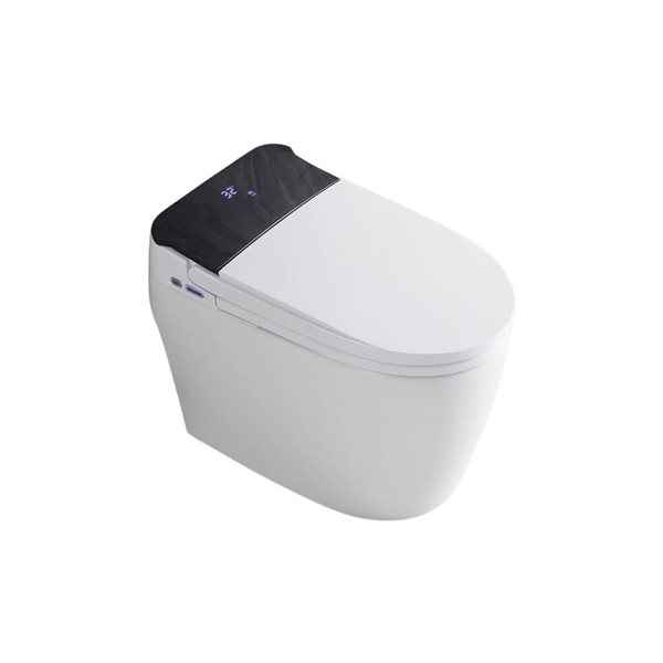 Toilette intelligente Ariyah GEF 18 3/4 po h. allongée blanche