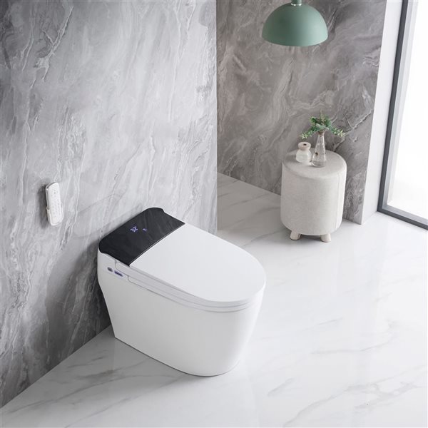 GEF Ariyah White Elongated 18 3/4-in H Smart Toilet