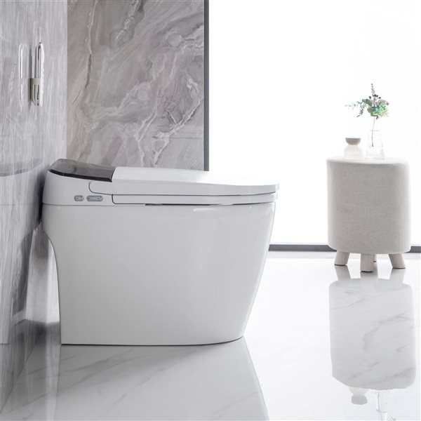 GEF Ariyah White Elongated 18 3/4-in H Smart Toilet