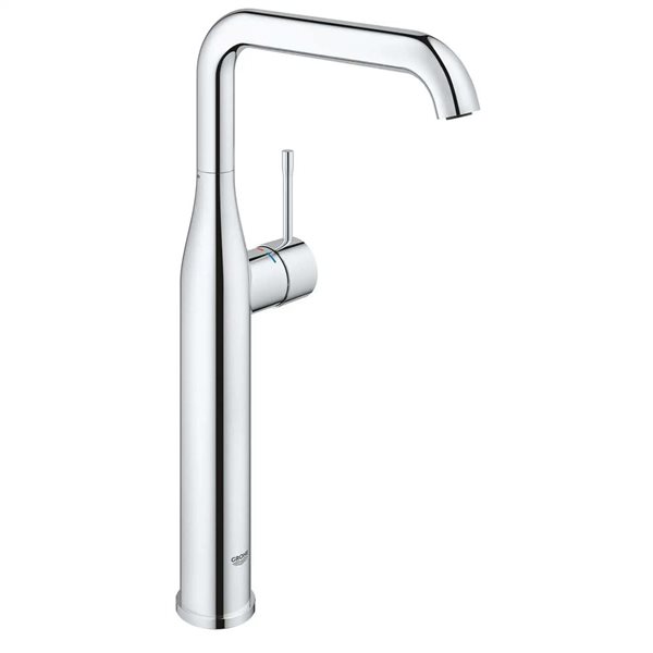 GROHE Essence Brushed Nickel 1-Handle Single Hole High Arc Bathroom Vessel Sink