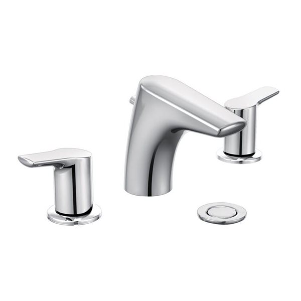 MOEN Method Polished Chrome 2-Handle Deck-Mount Low Arc Bathroom Faucet