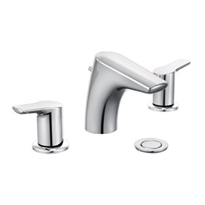 MOEN Method Polished Chrome 2-Handle Deck-Mount Low Arc Bathroom Faucet