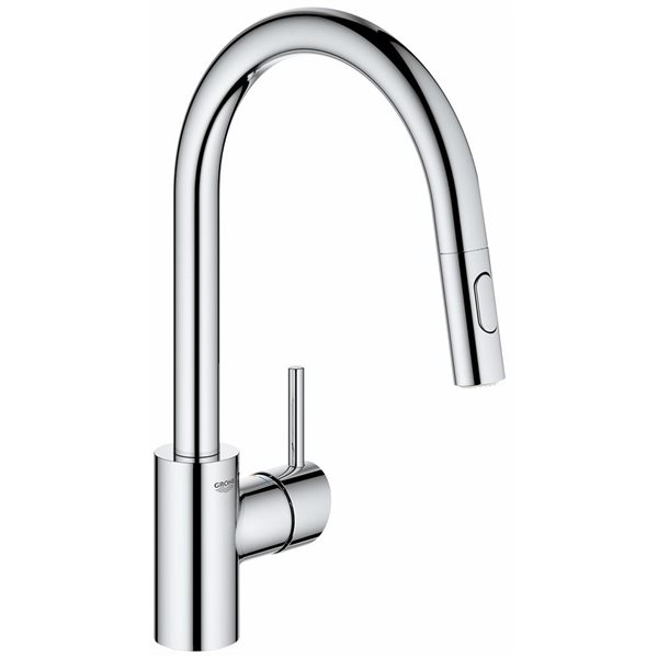 GROHE Concetto Polished Chrome 1-Handle Kitchen Faucet w/ Pull-Down Spray