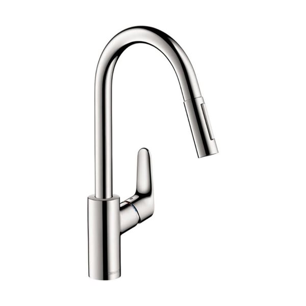 Hansgrohe Focus Stainless Steel Single-Handle Pull-Down Sprayer Kitchen Faucet