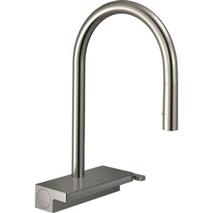 Hansgrohe Aquno Select Stainless Steel Single-Handle Kitchen Faucet