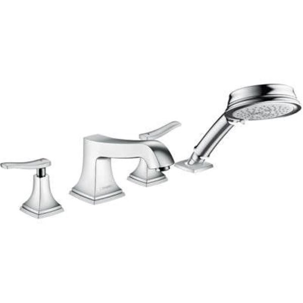 Hansgrohe Metropol Polished Chrome 2-Handle 4-Hole Roman Tub Set Trim - 1.75 GPM