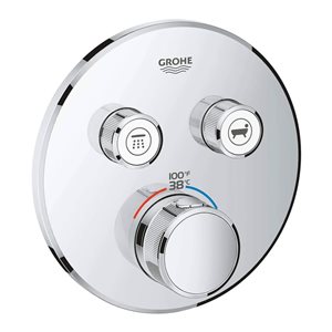 GROHE Grohtherm Régulateur thermostatique double fonction SmartControl avec module de contrôle en chrome